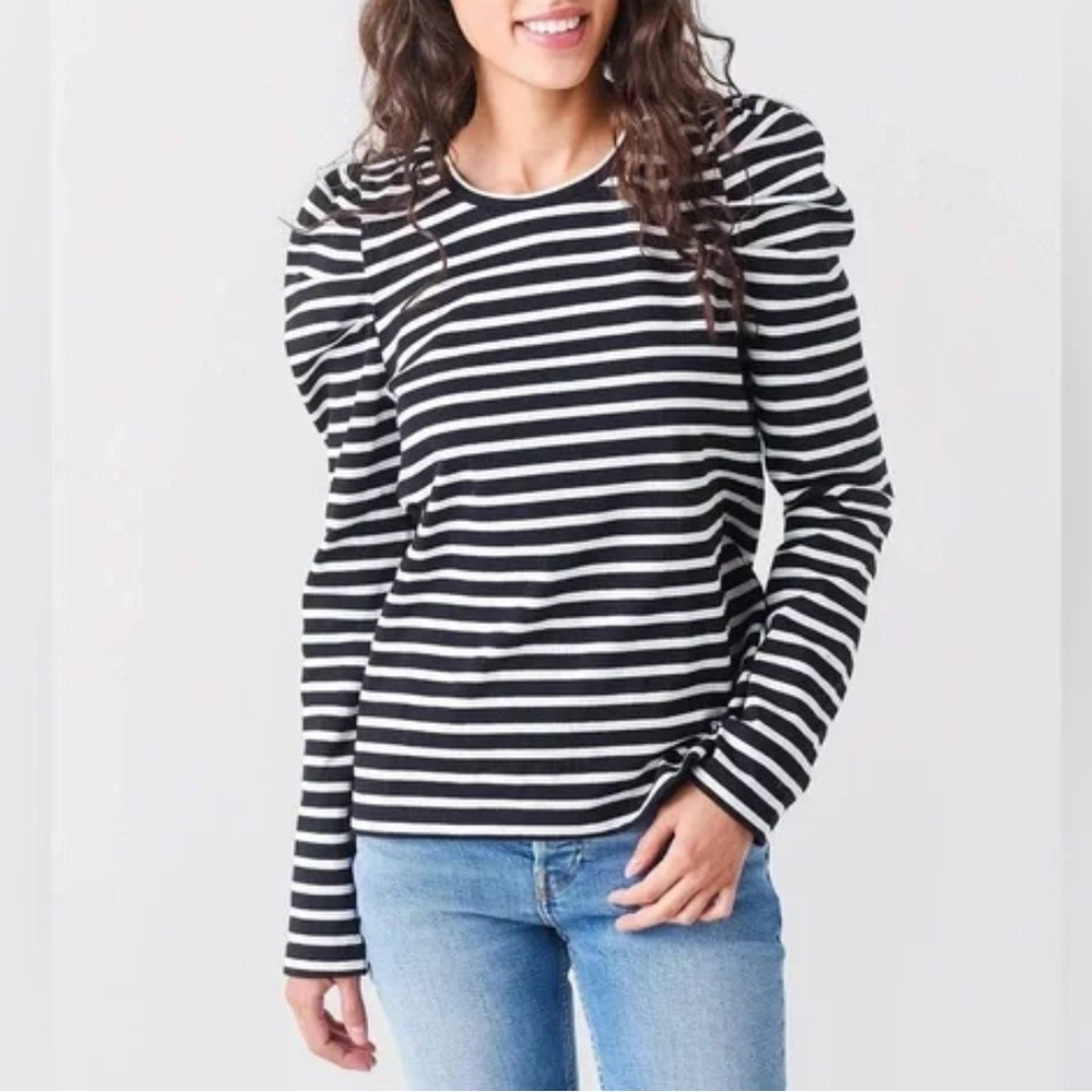 Rebecca Minkoff Black and White Striped Top